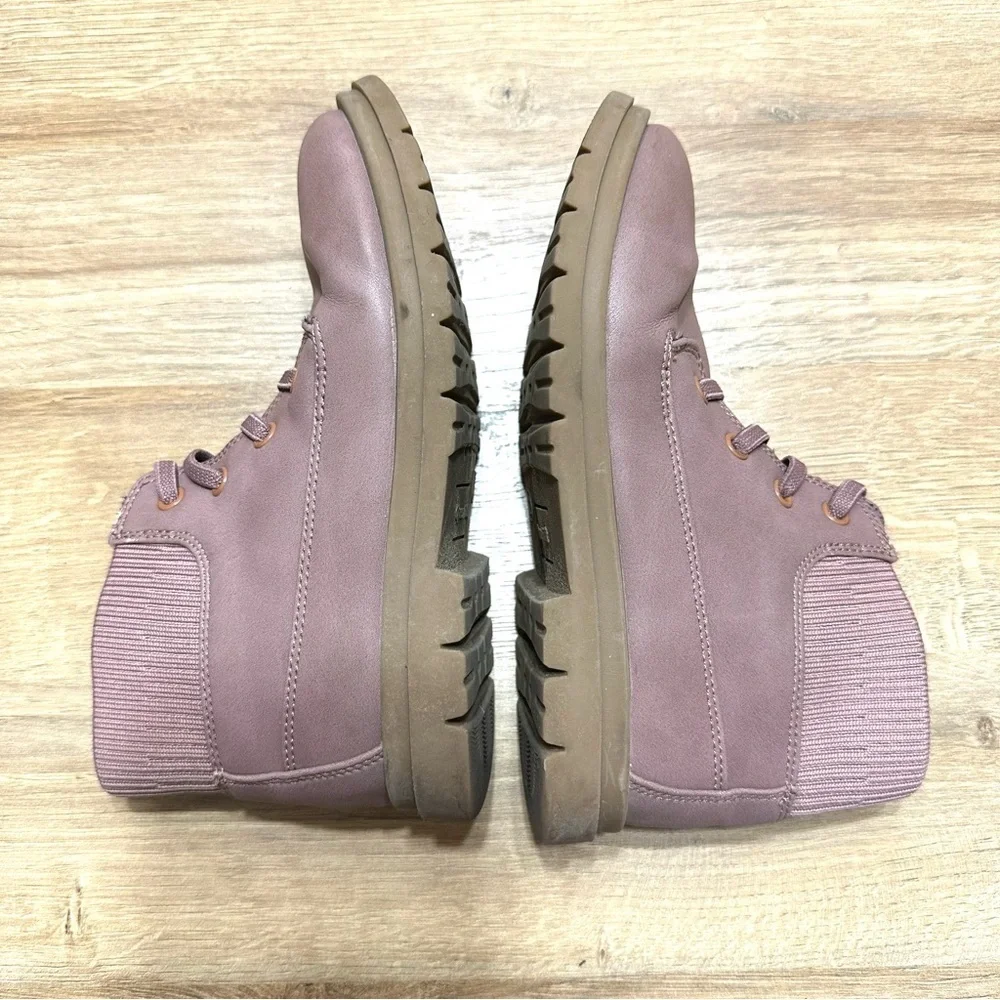 Open Edit Kaylee Leather Boot Pink Burlwood